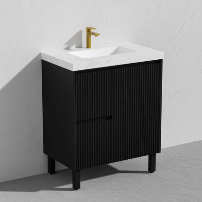 Brighton Floor Vanity 750*460*880mm Matte Black