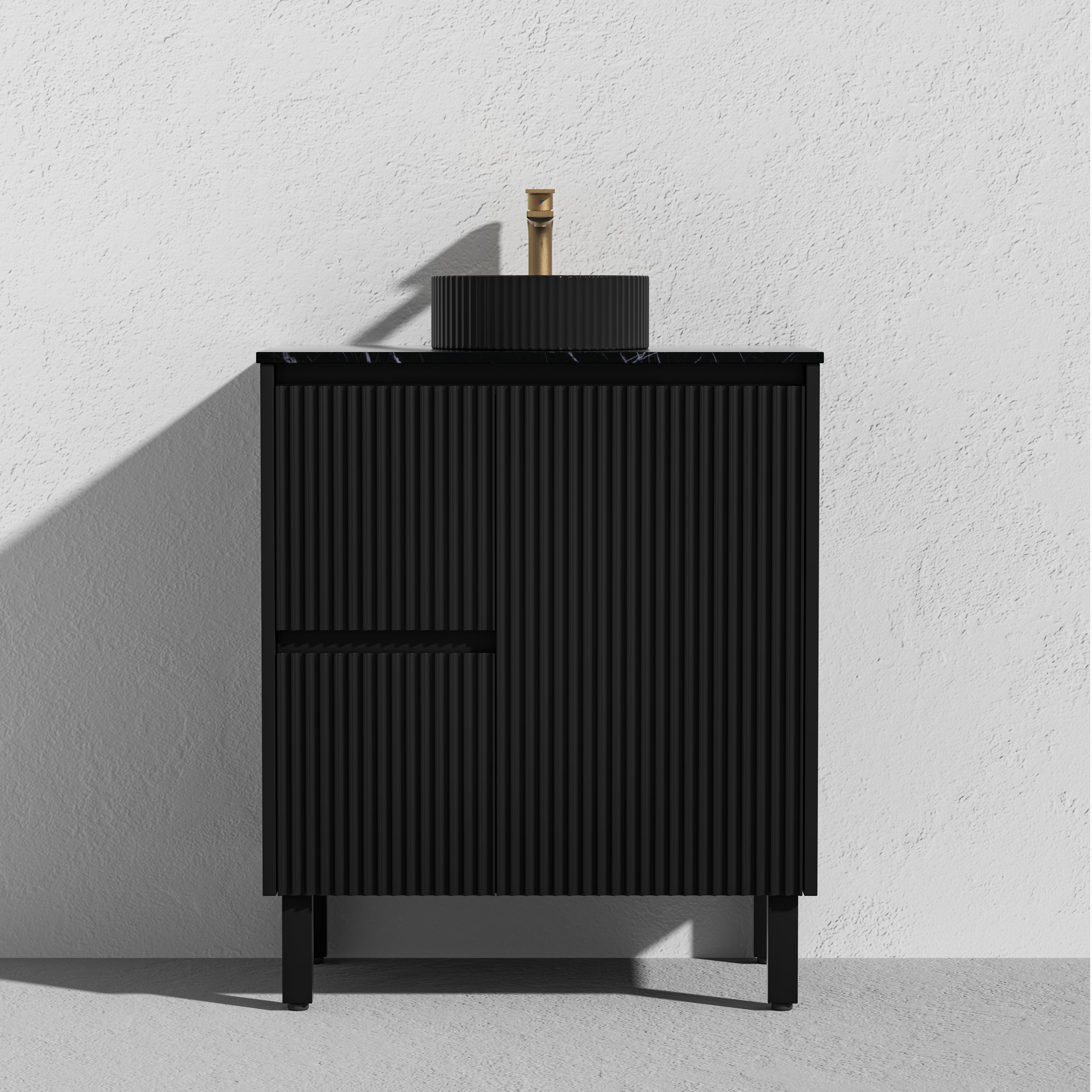 Brighton Floor Vanity 750*460*880mm Matte Black