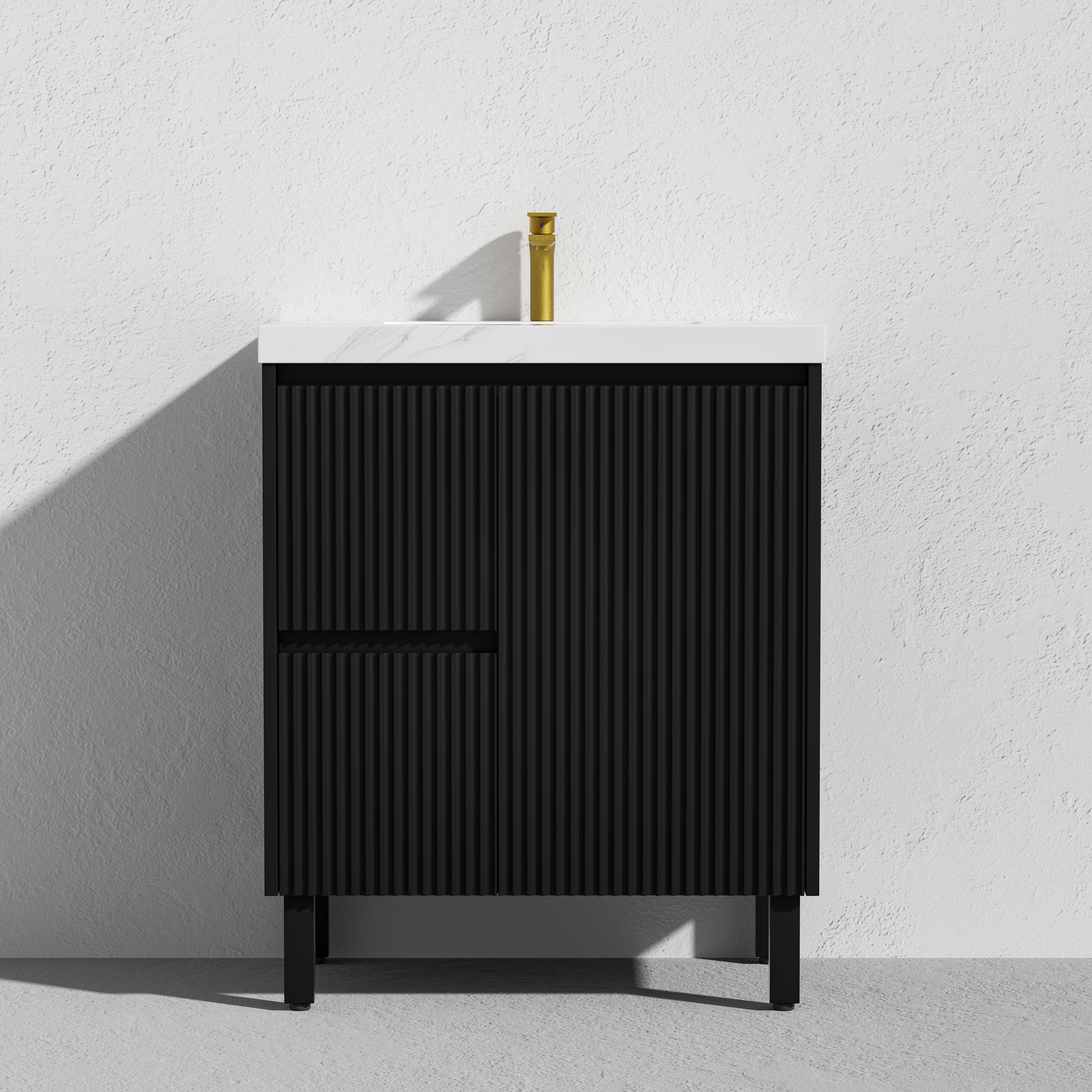 Brighton Floor Vanity 750*460*880mm Matte Black