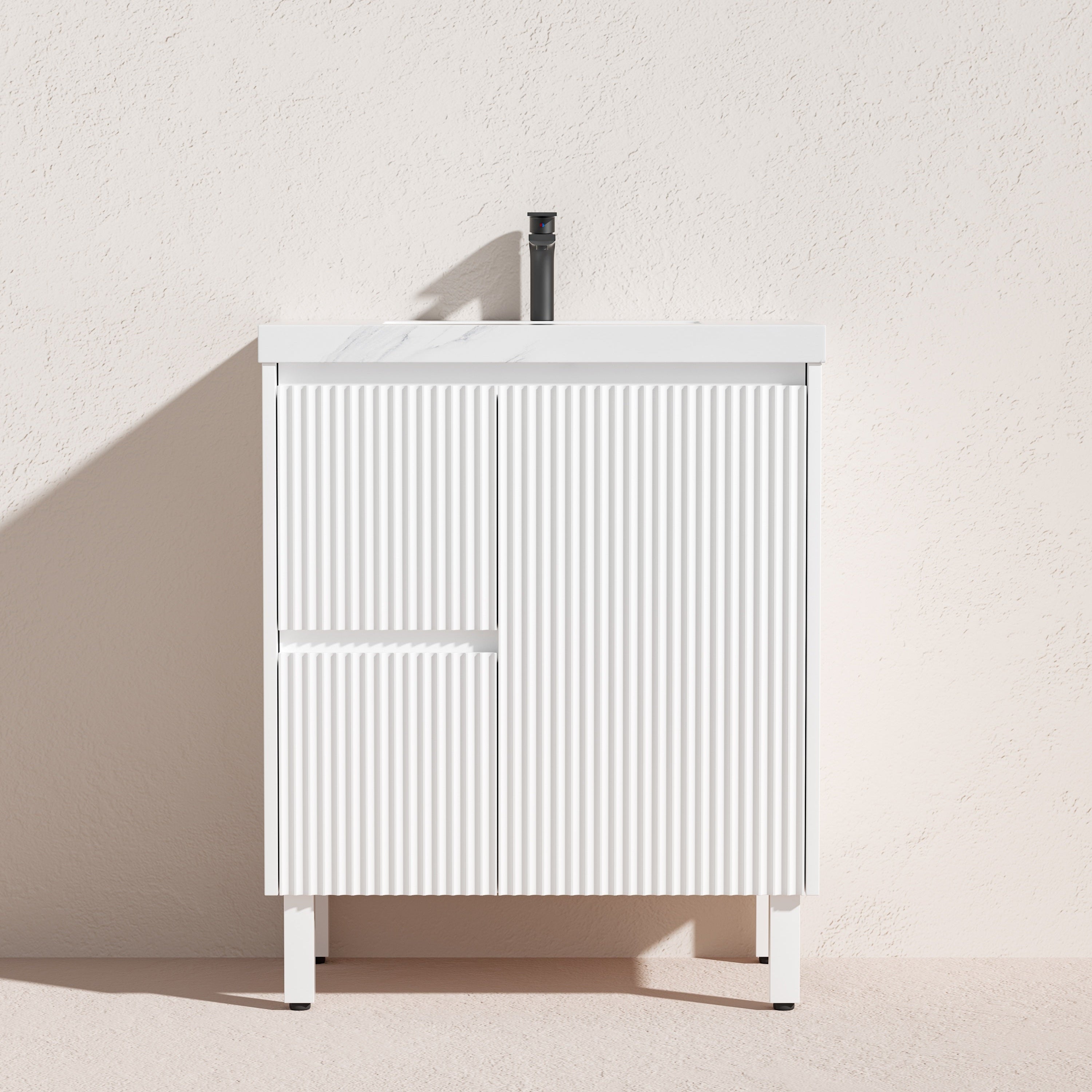 Brighton Floor Vanity 750*460*880mm Matte White