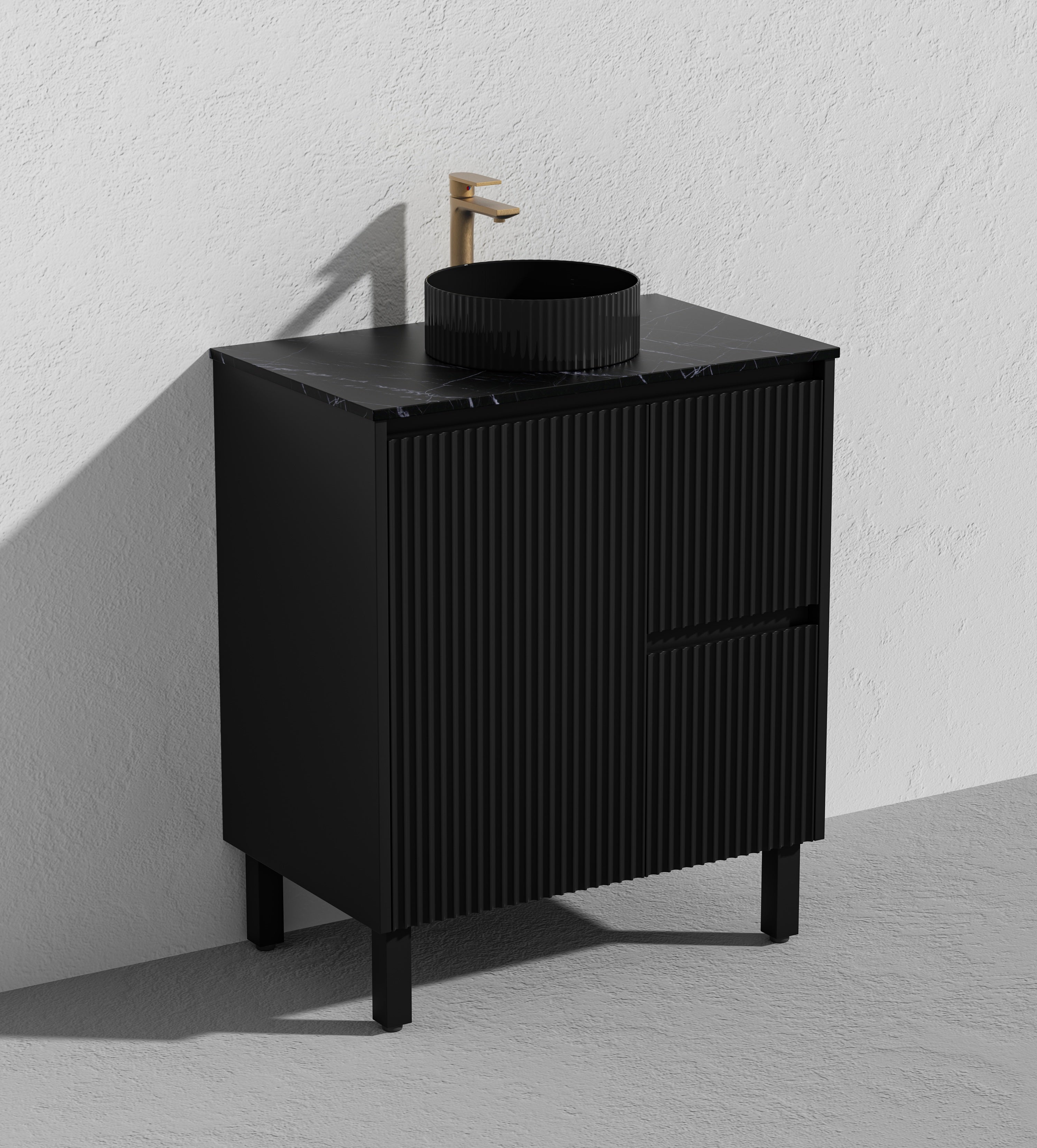 Brighton Floor Standing Vanity 750*460*860mm Matte Black