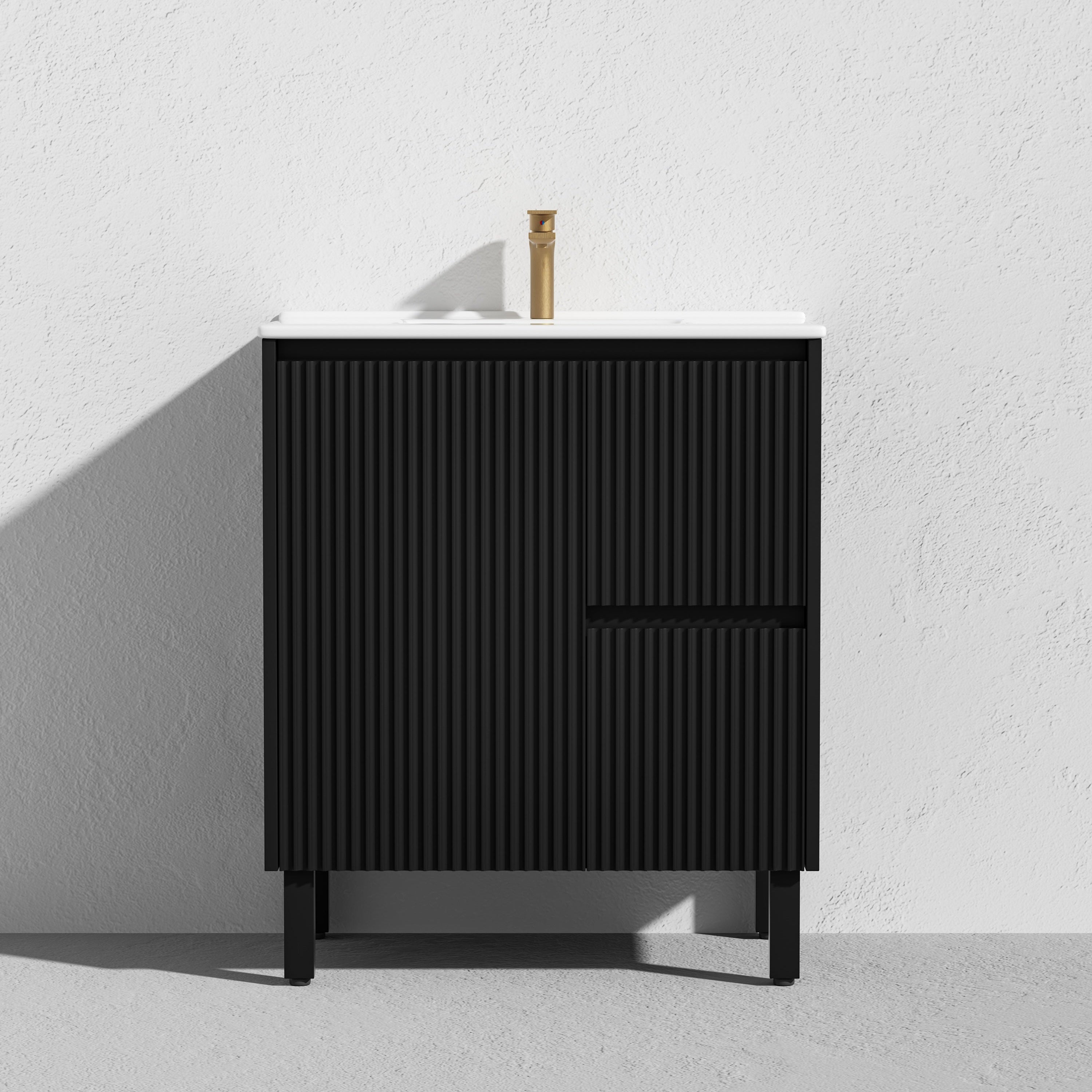 Brighton Floor Standing Vanity 750*460*860mm Matte Black