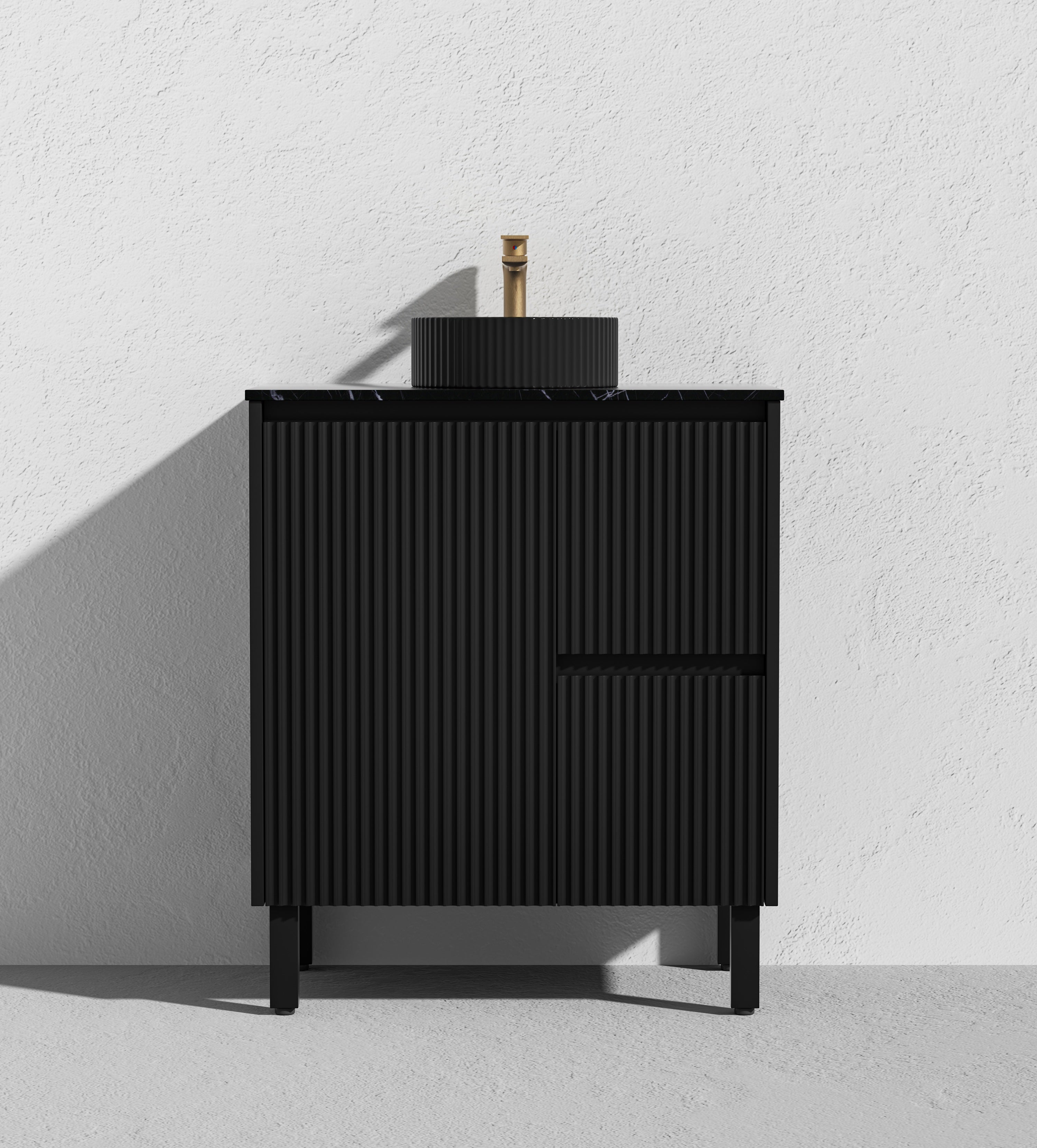 Brighton Floor Standing Vanity 750*460*860mm Matte Black