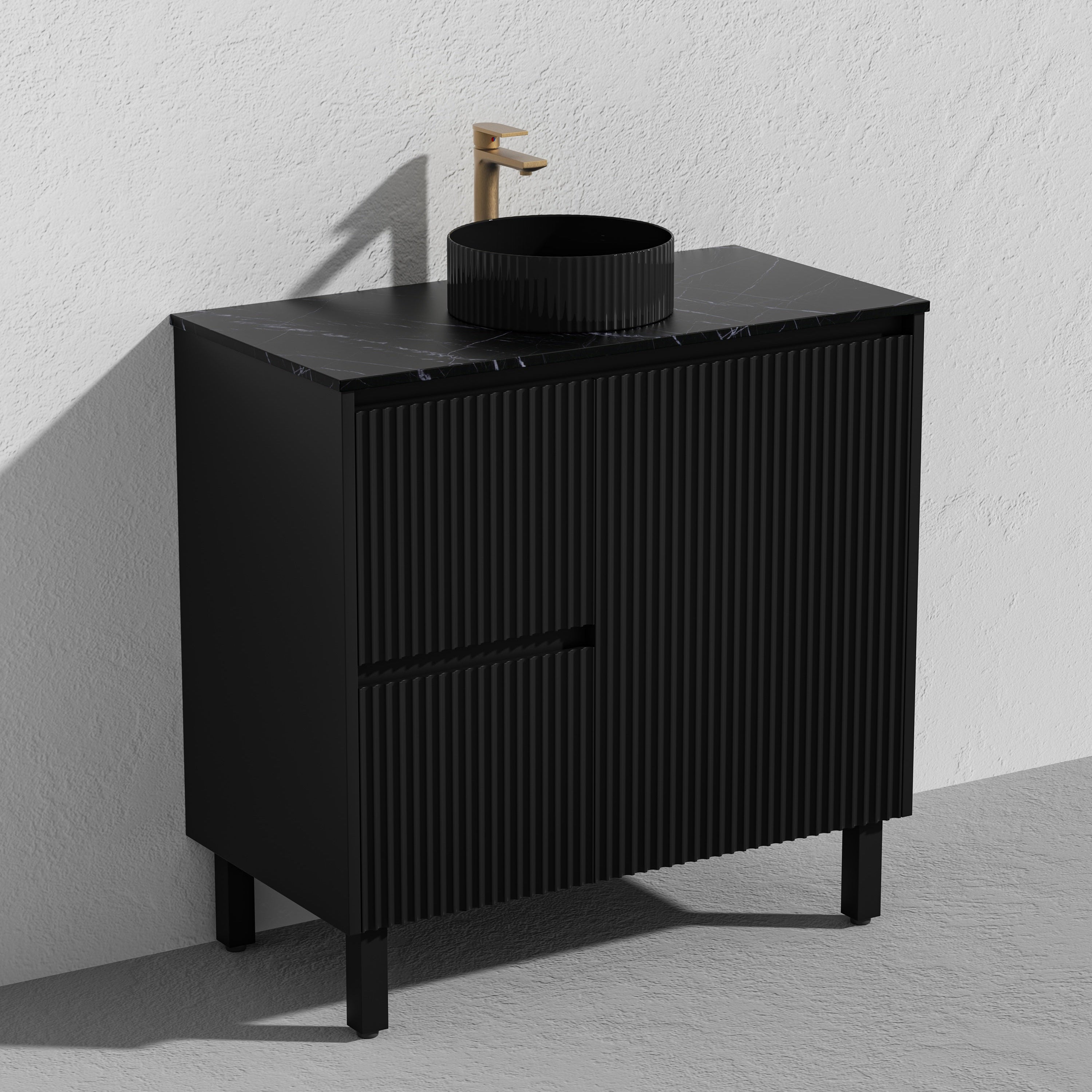 Brighton Floor Vanity 900*460*880mm Matte Black