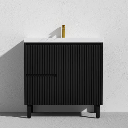 Brighton Floor Vanity 900*460*880mm Matte Black