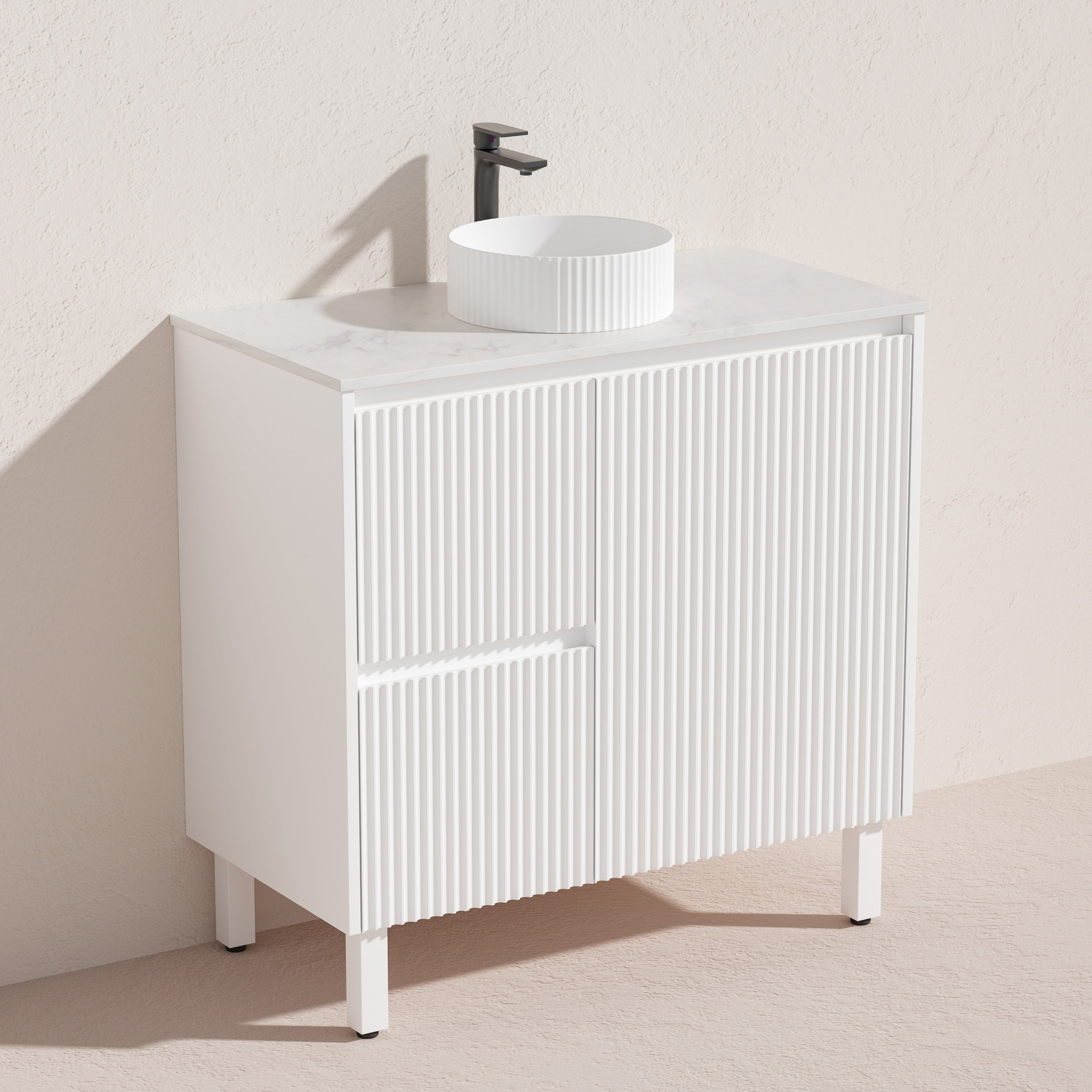 Brighton Floor Vanity 900*460*880mm Matte White