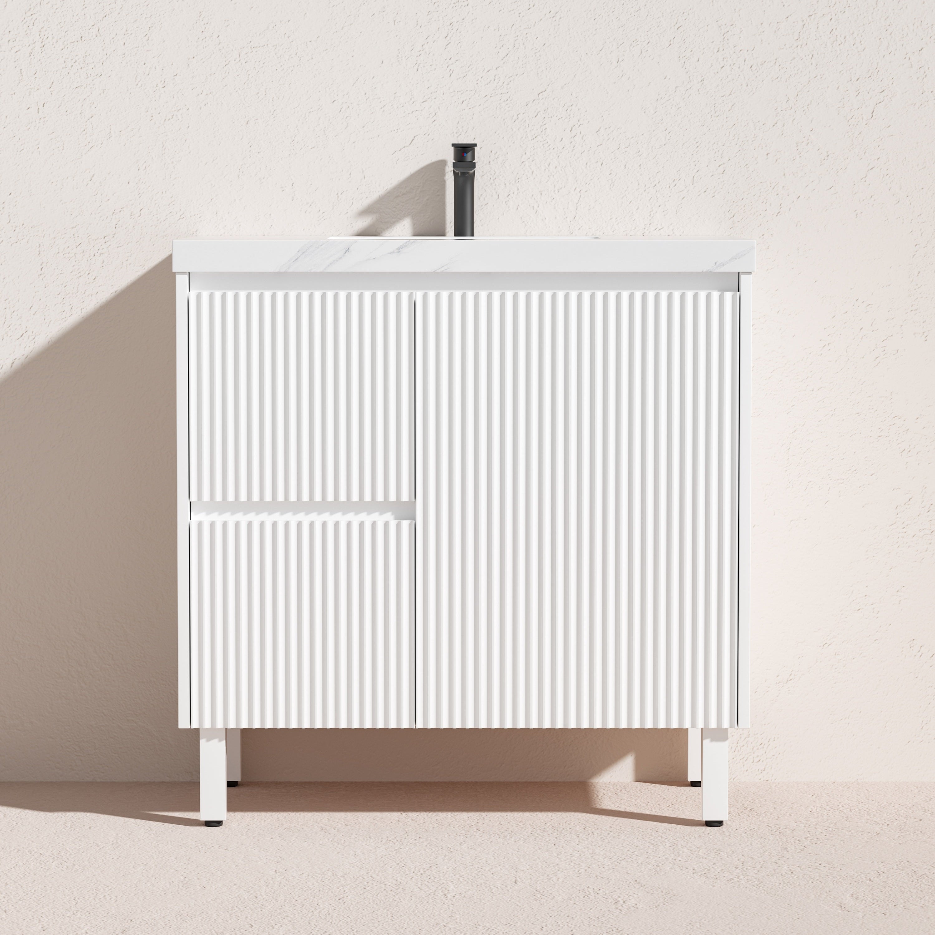 Brighton Floor Vanity 900*460*880mm Matte White