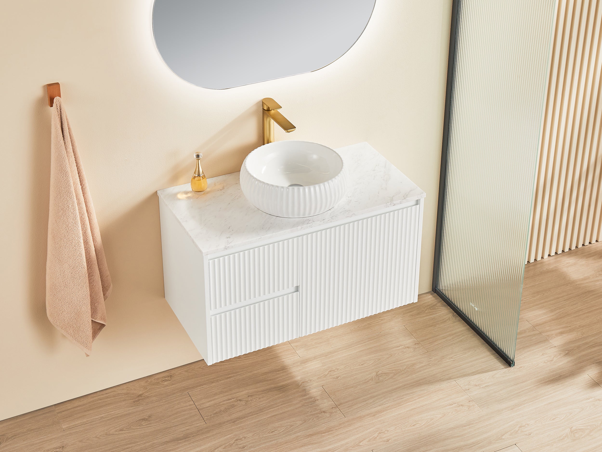 890*455*480mm Brindabella Wall Hung PVC Vanity