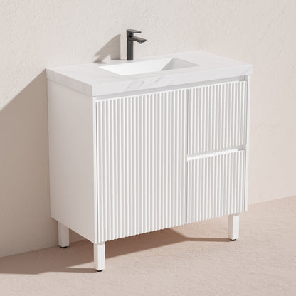 Brighton Floor Vanity 900*460*880mm Matte White
