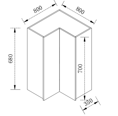 Kitchen Range Hook Cabinet Door 700*428*18=2