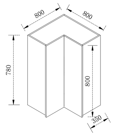 Kitchen Range Hook Cabinet Door 800*428*18=2