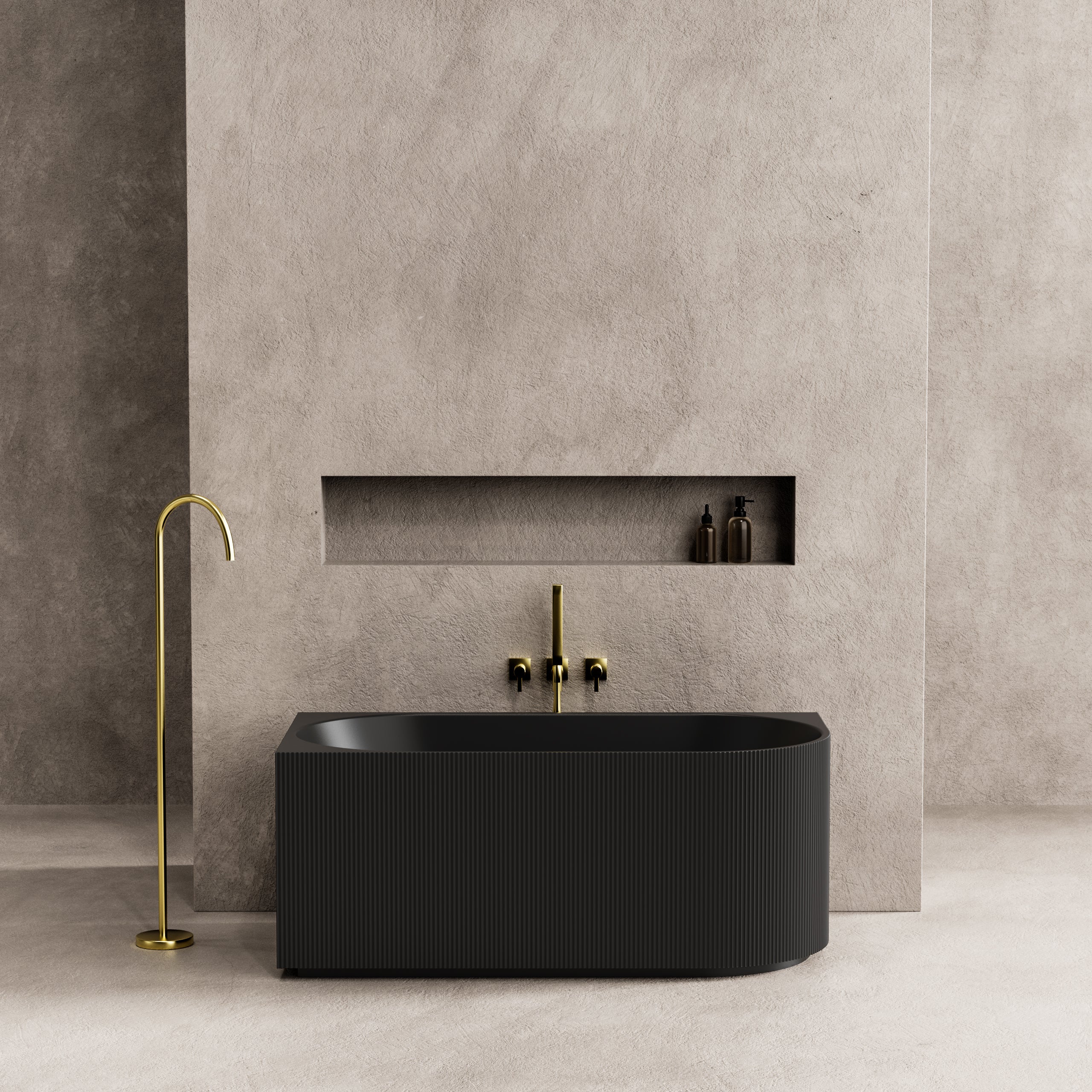 Rondelle Fluted Corner Bathtub 1500/1700mm