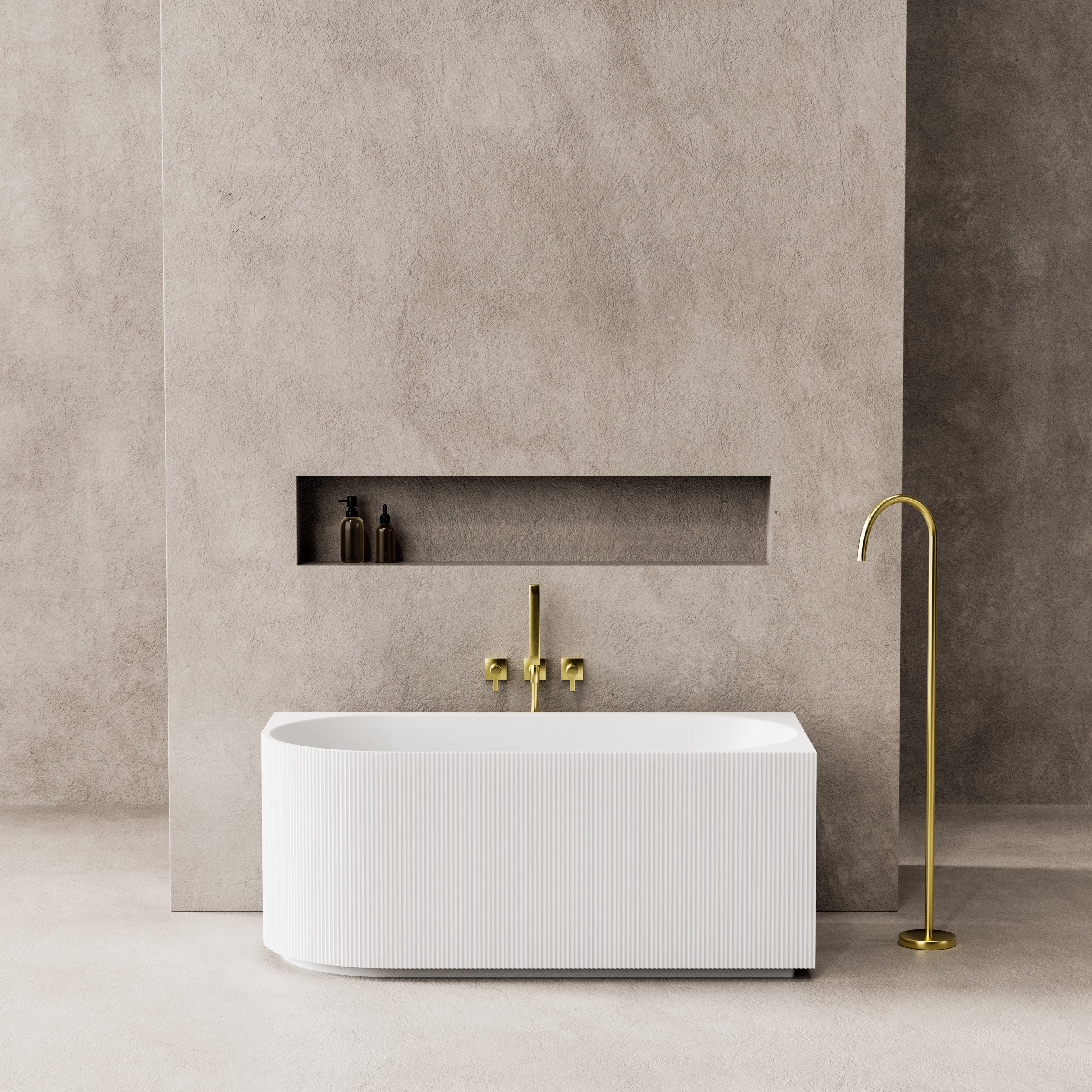 Rondelle Fluted Corner Bathtub 1500/1700mm
