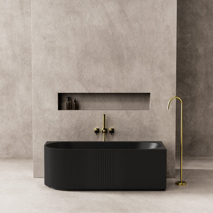 Capri Fluted Corner Freestanding Bathtub 1500/1700mm CGV1500L/R-GW/MW/MB/CGV1700L/R-GW/MW/MB