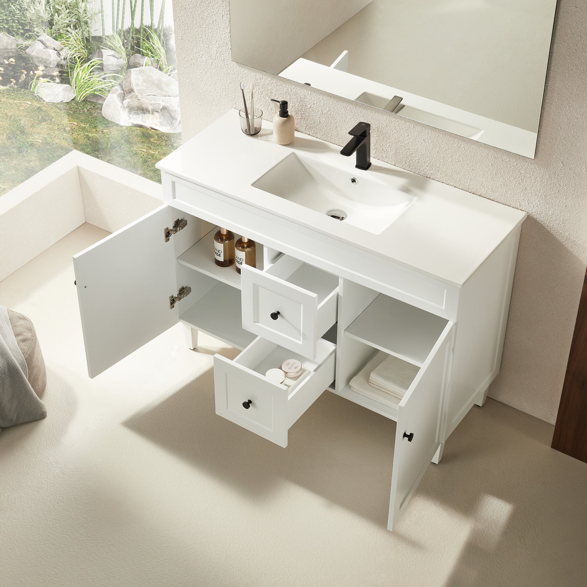 Ashford Floor PVC Cabinet Soft Closing Doors 1190/1500mm