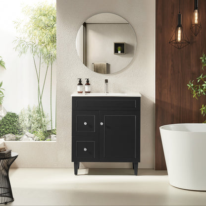 Ashford Floor Vanity 740*455*880mm Matte Black