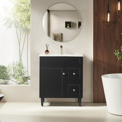 Harrington Floor Vanity 740*455*880mm Matte Black