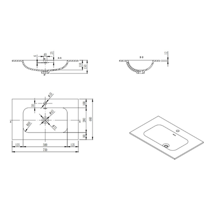 SOLID SURFACE TOP 600-1800mm