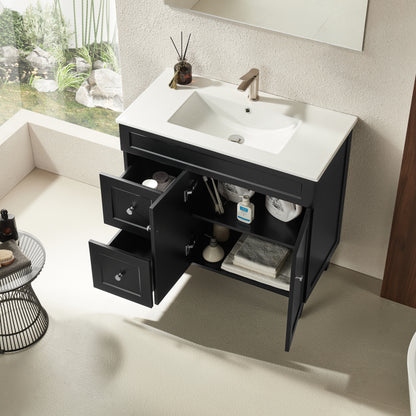 Ashford Floor Vanity 900*460*880mm Matte Black