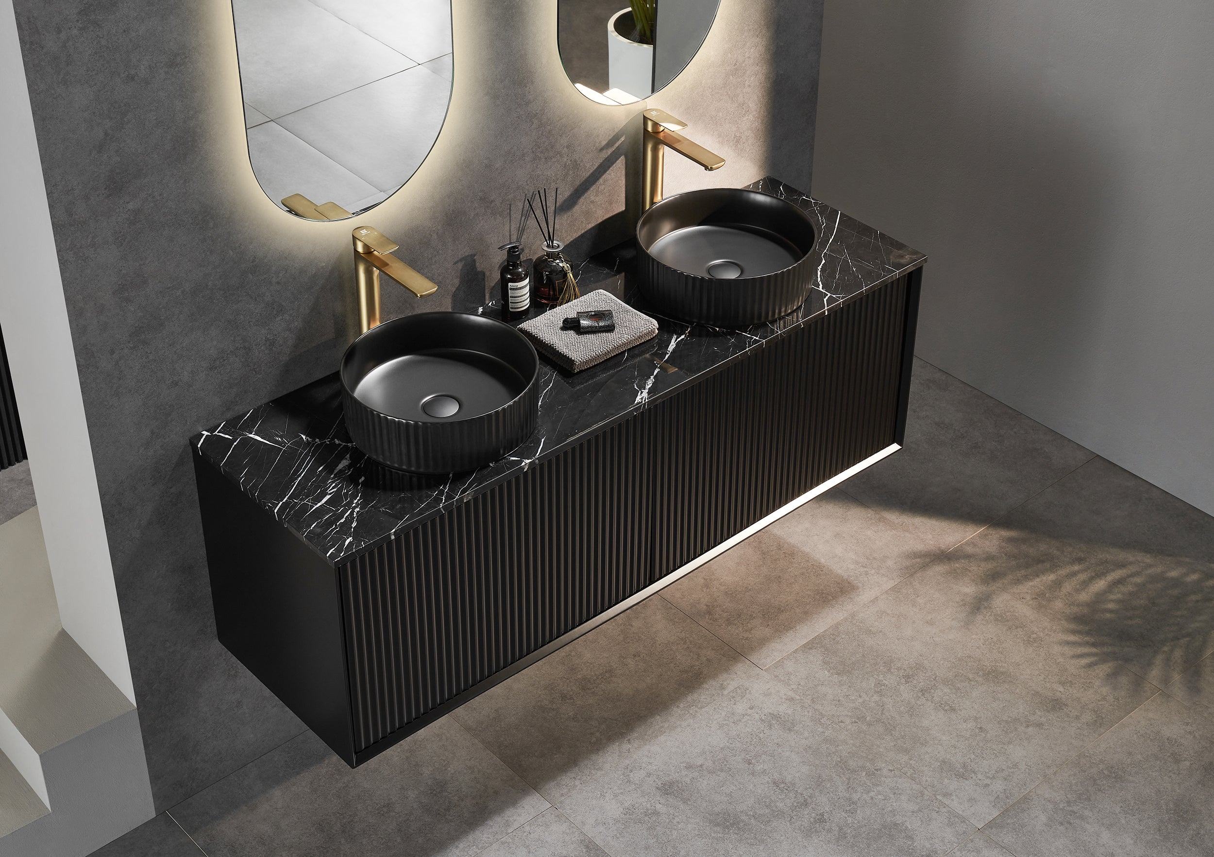 Ceto Kirribilli 1200*460*500mm PVC Wall hung push open drawer vanity