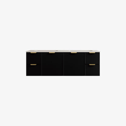 CETO Miami Wall Hung PVC Vanity with U shape soft closing drawers 600/750/900/1200SD/1500SD