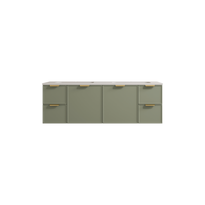 CETO Miami Wall Hung PVC Vanity with U shape soft closing drawers 600/750/900/1200SD/1500SD