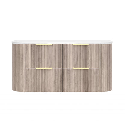 CETO Artis Wall-Hung PVC Curved Cabinet with Soft-Close Drawers 600/750/900/1200/1500