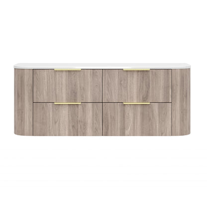 CETO Artis Wall-Hung PVC Curved Cabinet with Soft-Close Drawers 600/750/900/1200/1500