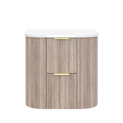 CETO Artis Wall-Hung PVC Curved Cabinet with Soft-Close Drawers 600/750/900/1200/1500