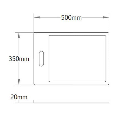 Chopping board 426*280*25mm