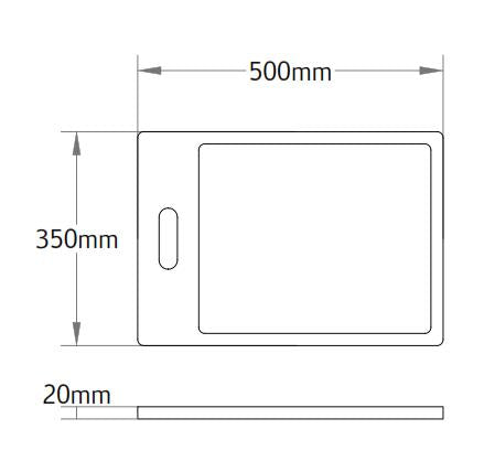Chopping board 426*280*25mm
