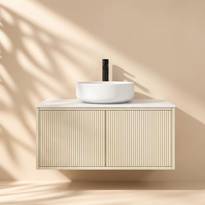 Cielo Standard Wall-Mounted Vanity 890*496*380mm Coastal Oak(Right drawer)