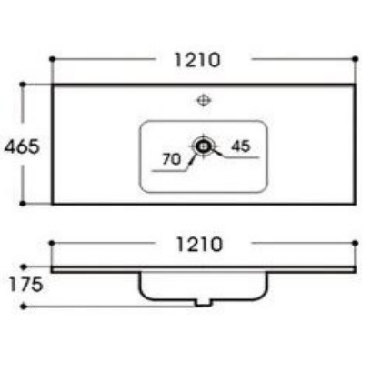 Vanity Top with Undermount Basin For Bathroom 610-1210mm