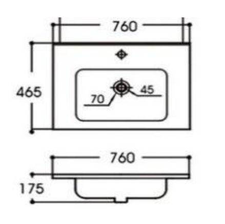 Vanity Top with Undermount Basin For Bathroom 610-1210mm