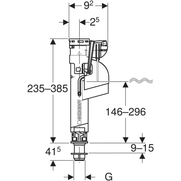 Geberit Bottom Inlet Valve