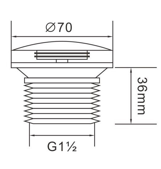 Bathtub Pop Up Waste 40mm
