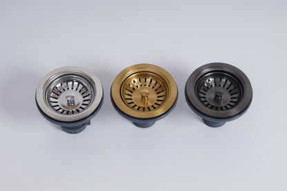 Stainless steel Basket Waste for Fireclay sinks or Quartz sinks FCSW-MB/SS/BG/GM