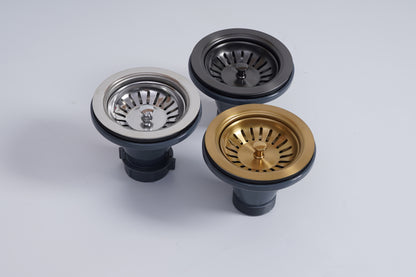 Stainless steel Basket Waste for Fireclay sinks or Quartz sinks FCSW-MB/SS/BG/GM