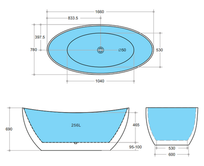 Evie Freestanding Bath 1500/1660mm