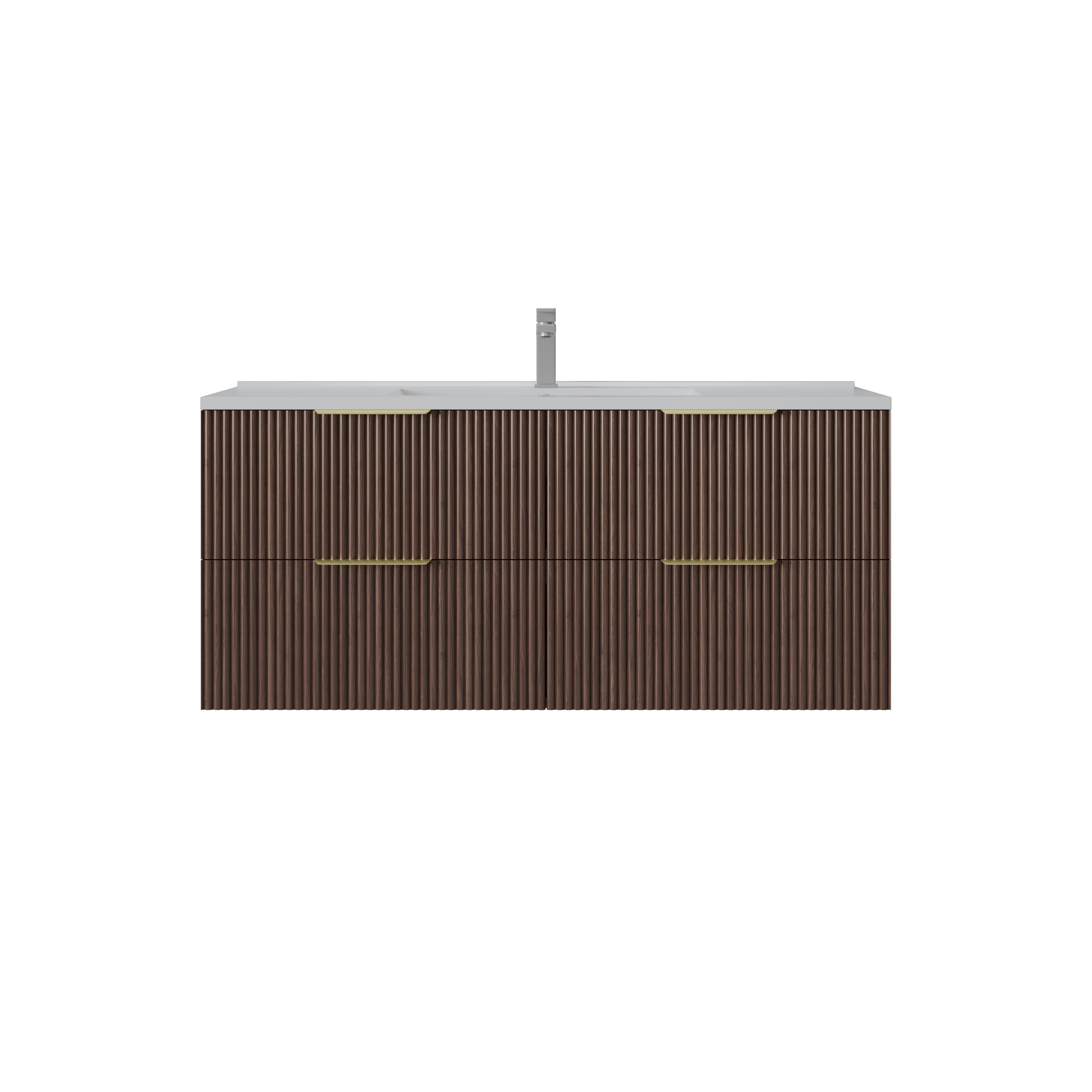 VITO EDINA Fluted Wall Hung PVC Cabinet with Soft closing drawers 590-1490mm