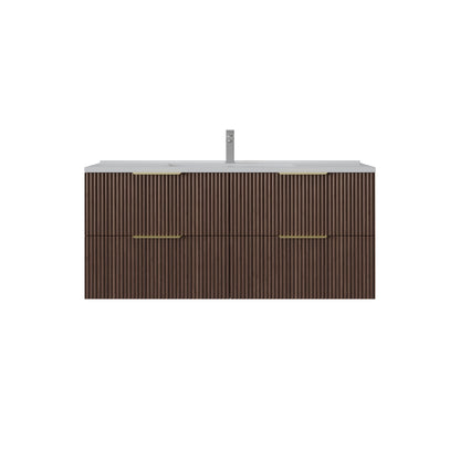VITO EDINA Fluted Wall Hung PVC Cabinet with Soft closing drawers 590-1490mm