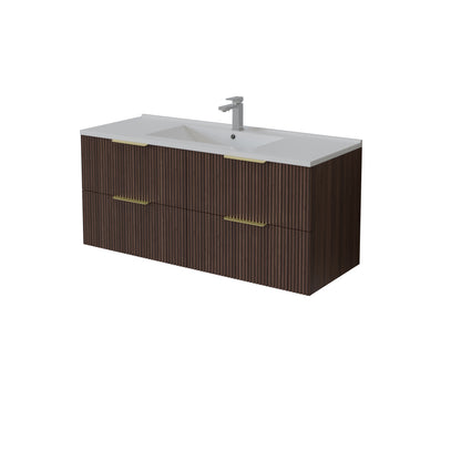VITO EDINA Fluted Wall Hung PVC Cabinet with Soft closing drawers 590-1490mm