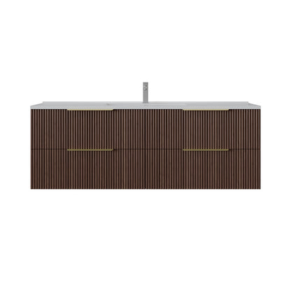 VITO EDINA Fluted Wall Hung PVC Cabinet with Soft closing drawers 590-1490mm