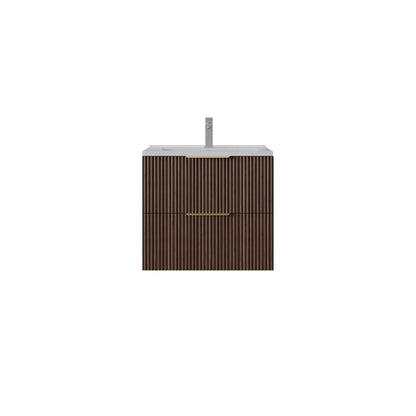 VITO EDINA Fluted Wall Hung PVC Cabinet with Soft closing drawers 590-1490mm