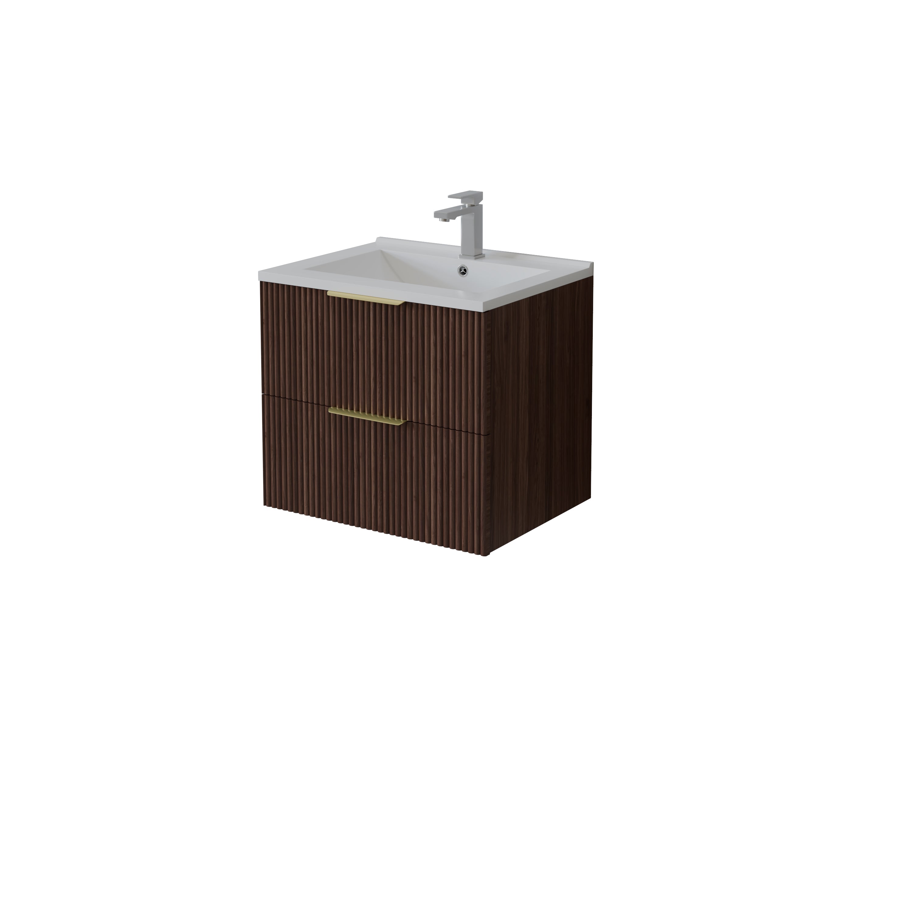 VITO EDINA Fluted Wall Hung PVC Cabinet with Soft closing drawers 590-1490mm