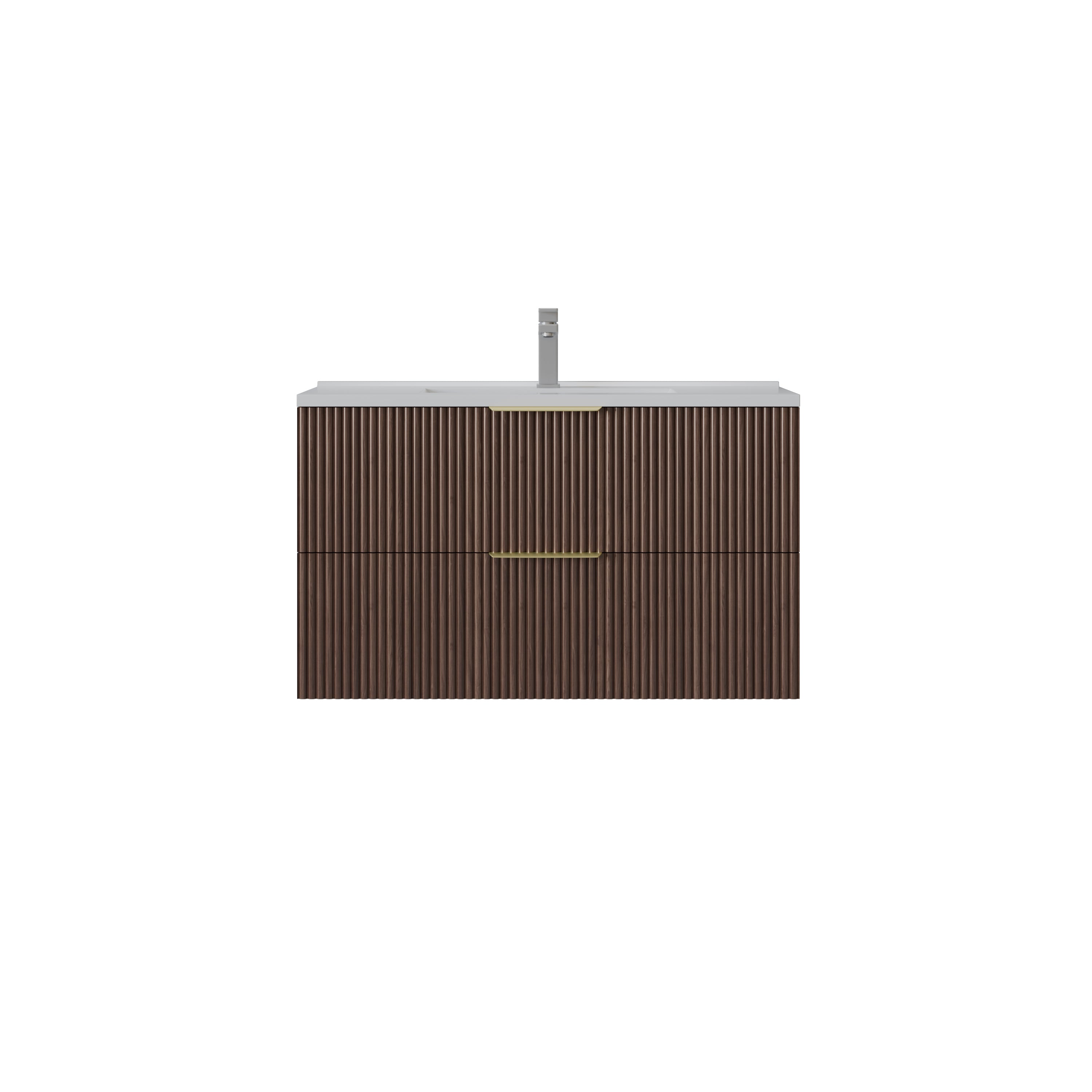 VITO EDINA Fluted Wall Hung PVC Cabinet with Soft closing drawers 590-1490mm