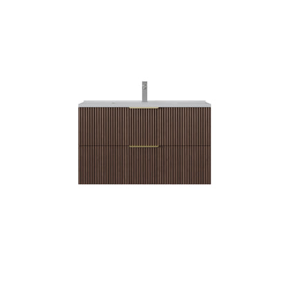 VITO EDINA Fluted Wall Hung PVC Cabinet with Soft closing drawers 590-1490mm