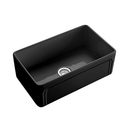 758*453*254mm Kensington Fireclay Farmhouse Sink FCS758GW/MB