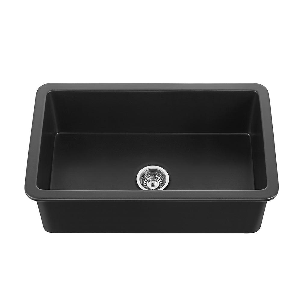 457-810mm Camden Fireclay Square insert/undermound Sink FCS457GW/MB FCS677GW/MB FCS810GW/MB