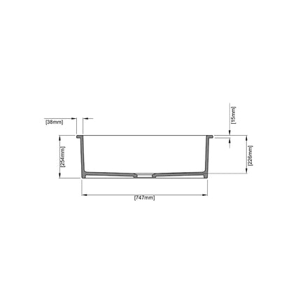 457-810mm Camden Fireclay Square insert/undermound Sink FCS457GW/MB FCS677GW/MB FCS810GW/MB